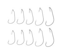 ECSiNG 20Pcs Twist Lock Fishing Hooks Kit Swim Bait Hooks with Spring Lock Fishing Hook with Centering Pin Size 1/0 2/0 3/0 4/0 5/0 for Soft Plastic Swim Baits and Worm Lure Baits