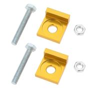 ECSiNG 2pcs 12mm Hole Dia Motorcycle Chain Adjuster Tensioner CNC Tensioner for Dirt Motor Bike Motorcycle 50cc 70cc 90cc 110cc 125cc Gold