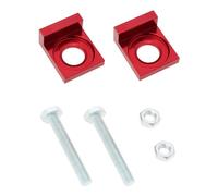 ECSiNG 2pcs 15mm Hole Dia Motorcycle Chain Adjuster Tensioner CNC Tensioner for Dirt Motor Bike Motorcycle 50cc 70cc 90cc 110cc 125cc Red