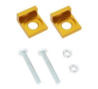 ECSiNG 2pcs 15mm Hole Dia Motorcycle Chain Adjuster Tensioner CNC Tensioner for Dirt Motor Bike Motorcycle 50cc 70cc 90cc 110cc 125cc Gold