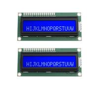 ECSiNG 2PCS 1602 LCD Display Module 16x2 Serial LCD Blue Background with White Text Display Board DC 5V 80x36mm Compatible with A-rduino Raspberry Pi