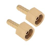 ECSiNG 2Pcs Brass as Hose Pipe Connector 3/8 BSP to 1/4 RH Nut Tail for Welding Regulator Flow Meter Hose Connector for Butane Gas, Propane Gas Regulator