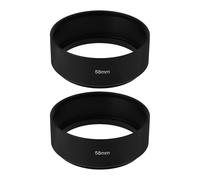 ECSiNG 2PCS Camera Lens Hood Compatible with Lenses with 58mm Thread 64x24.1mm Screw-in Lens Hood Aluminum Alloy Mid-Focus Lens Hood Black