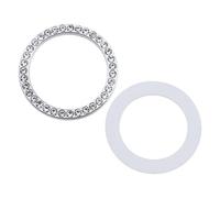 ECSiNG 2pcs Car Bling Start Button Diamond Rhinestone Ring for Women Auto Engine Start Stop Push Switch Surround Ignition Ring Sticker Car Interior Trim Decorations