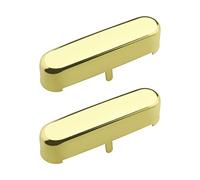 ECSiNG 2PCS Guitar Neck Pickup Cover Compatible with TL Tele Telecaster Style Electric Guitar Replacement Accessories Metal Gold
