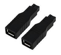 ECSiNG 2Pcs IEEE1394 6 PIN Female to 9 PIN Male Converter Compatible with Firewire 400 TO 800