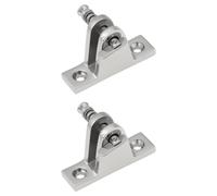 ECSiNG 2Pcs Marine Boat Hardware 316 Stainless Steel Bimini Top Deck Hinge 90° Mount Fitting for Canopy Frame Support