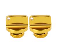 ECSiNG 2Pcs Motorcycle Engine Oil Filler Cap M20 x 2.5 Replacement Part CNC Aluminum Screw Cover Plug Valve Oil Cap Compatible with Honda Compatible with Yamaha, Gold
