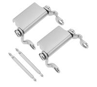 ECSiNG 2PCS Watch Adapter Compatible with 20mm Lug Width Watches Stainless Steel Watch Converter with Spring Rod Silver
