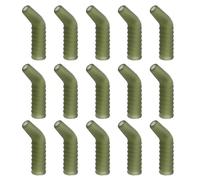 ECSiNG 30Pcs Carp Fishing Rigs Hook Kickers Rig Aligners Ronnie Rig Terminal Tackle Flexi Rubber Natural Green,L#