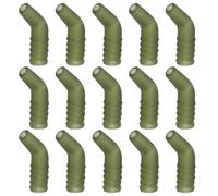 ECSiNG 30Pcs Carp Fishing Rigs Hook Kickers Rig Aligners Ronnie Rig Terminal Tackle Flexi Rubber Natural Green,M#