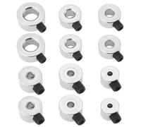 ECSiNG 30Pcs Shaft Collar Zinc Plated Solid Steel Bore 1.6mm 2.1mm 2.6mm 3.1mm 4.5mm 5.1mm Clamp Collar Set with M3 Grub Screw for Toy Car DIY