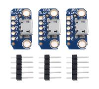 ECSiNG 3Pcs 1833 USB Micro-B Breakout Board Compatible with Adafruit USB to DIP5 20.5x10mm