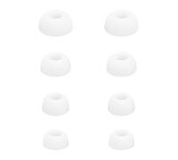 ECSiNG 4 Pairs Silicone Ear Tips Replacement Eartips XS/S/M/L Compatible with JBL Live Beam 3 Live Buds 3 Earbuds Silver