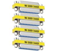 ECSiNG 4Pcs 25 Pin Female to Female Parallel DSUB Gender Changer for Printer Scanner