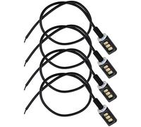 ECSiNG 4PCS Motorcycle Number Plate Light 12V 3LED Universal Car Motorcycle License Plate Lamp Screw Bolt Light Motorbike Accessory Motorcycle Part (White Light)