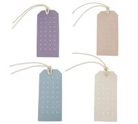 ECSiNG 4Pcs Portable Leather Earring Holders 11x5x0.16cm 1mm Hole Earring Organizer Hanging Jewelry Organizer for Dressing Table Blue Beige Pink Purple