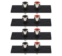 ECSiNG 4PCS RCA Connector 2 Way RCA Terminal Wall Panel Plate Input Phono Chassis Socket AV Audio Connector Home Audio Accessories