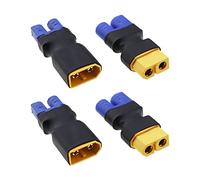 ECSiNG 4pcs XT60 Female to EC3 Male Plug Adapter XT60 Male to EC3 Female Connector Wireless Battery Converter for UAV RC Car Plane Model Lipo Battery