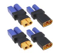 ECSiNG 4pcs XT60 Female to EC5 Male Plug Adapter XT60 Male to EC5 Female Connector Wireless Battery Converter for UAV RC Car Plane Model Lipo Battery