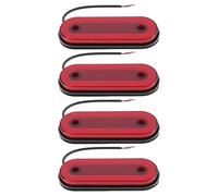 ECSiNG 4x Car Rear Side Oval Marker Light 12V-24V 20 LEDs Red for Trailer Truck