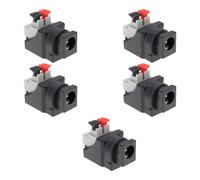 ECSiNG 5 Pcs Press Type DC Power Connector Port Adapter 5.5x2.1mm Female Fit for Small Circuit Board Power Supply