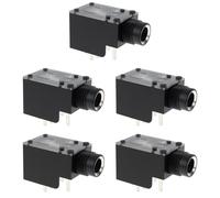 ECSiNG 5pcs 6.3mm 7Pin Stereo Amplifier Jack Audio Dual Channel Socket for Headphones Microphone Speakers