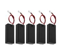 ECSiNG 5PCS Black 3V 2 AAA Battery Holder Pack Case Cover Storage Box With On/Off Switch PH2.0-2Pin Male Connector Cable Compatible with BBC Micro:Bit Board 135mm