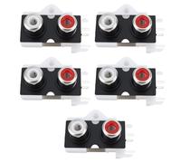 ECSiNG 5Pcs Dual RCA Phono Socket AV-2-8.4-9 for Audio Computer PCB Mount