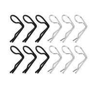 ECSiNG 60pcs 90-Degree Angle Body Clips Bent Spring Pins 1.2mm Rod for 1/10 and Some 1/12 Scale Model Car Crawler Truck Black and Silver 30pcs Each