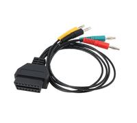 ECSiNG Car 16 Pin OBD2 Female to 4mm Banana Plug Adapter Cable 30cm for KTS Professional Systems and Pre-OBD Multiplexer System