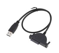 ECSiNG Laptop Optical Drive to USB 2.0 Adapter Cable 7+6 13 Pin Slimline SATA to USB 2.0 Cable Compatible with Dell HP Lenovo Acer