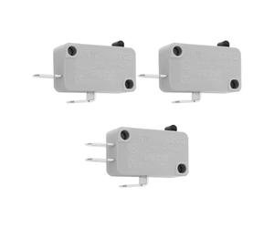 ECSiNG Microwave Oven Door Interloc Switch 16A 125/250V Silver Contact Door Interloc 2Pcs Normally Open Safety Switch and 1Pc 3 Insert Foot