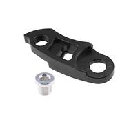 ECSiNG MTB Bike Rear Derailleur Link Hanger Extender Frame Tail Hook Extension Black Aluminum Alloy Compatible with Flywheel Mountain 40T/42T/46T/50T/56T