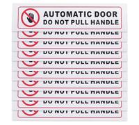 ECSiNG Pack of 10 Automatic Door Sign Stickers Do Not Pull Handle Caution Sign Warning Self Adhesive Sticker for Van Car Vehile Taxi 150mm x 35mm