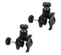 ECSiNG Pack of 2 1/4 Inch Camera Mounting Brackets Adjustable Maximum Opening 3.5 cm 360° Rotating Clamp Camera Mount for Indoor/Outdoor Security Cameras