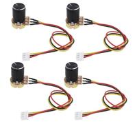 ECSiNG Pack of 4 WH148 B20K Potentiometer Switch with Adjustable Rotation Speed JST XH2.54-3P Connection Wire and Cable Knob Made of Aluminium Alloy Union Nut Washer Accessories