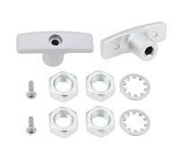 ECSiNG RV Waste Valve Systems Aluminum Waste Valve Handle Replacement Set 2 Pack with Nuts Screws Gaskets for Sewer Tank Dump Valve