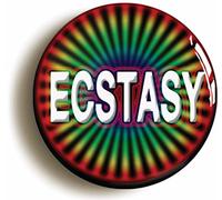 ECSTASY RETRO EIGHTIES ACID HOUSE RAVE BADGE BUTTON PIN (1inch/25mm diameter)