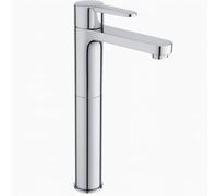 Ecstasy Tall Mono Basin Mixer Chrome - Modern High-Rise Basin Tap with Solid Brass Body & Lever Handle Control