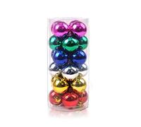 Ectkuee 24pcs Christmas Tree Baubles Red Balls Onaments Shatterproof Decorations by Art Beauty,Wedding Decoration (60mm-Mixed)