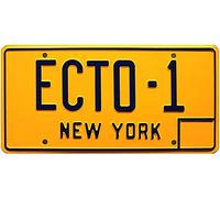 - ECTO 1 car metal license plate replica compatible with 1959 Cadillac orange from GHOSTBUSTERS movie (56)