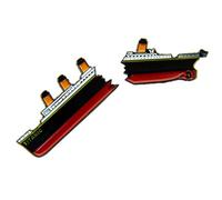 Ectogasm 100163 RMS Titanic Shipwreck Enamel Pin Set of 2