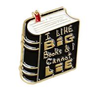 Ectogasm "I Like Big Books And I Cannot Lie" Funny Music Lyric Quote Enamel Pin - 90's Throwback Humor Nostalgia Rap Song Gift