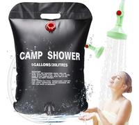 ECtury 20L Camping Shower, 5 Gallons/20L Portable Shower, Solar Shower for Camping, Camping Accessories for Hiking Climbing, Summer Camping Essentials, Camping Equipment