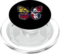 Ecuador and Dominican Butterfly Half Ecuadorian Dominicana PopSockets PopGrip for MagSafe