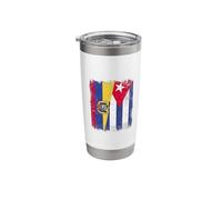Ecuador Cuba Half Flag Ecuadorian Cuban Heritage Stainless Steel Insulated Tumbler