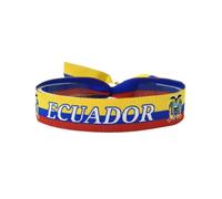 Ecuador Flag Bracelet, Adjustable and Washable Accessory, HD Fabric Embroidery, National Pride, Patriotic Gifts, Ecuadorian Culture
