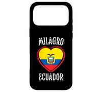 Ecuador Flag Heart Milagro City Case for iPhone 17 Pro Max