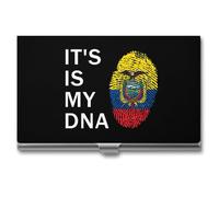 Ecuador It's is My DNA Business Card Wallet Credit Card Holder Metal Square Small Pocket Purse